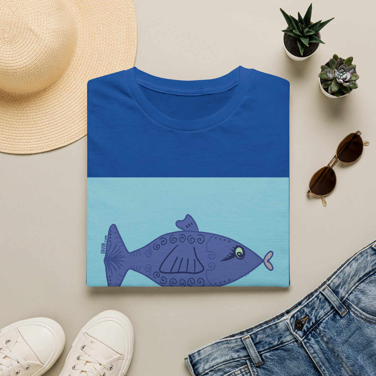 LBI Apparel T-Shirt — Beachy Fish Graphic Tee (a)