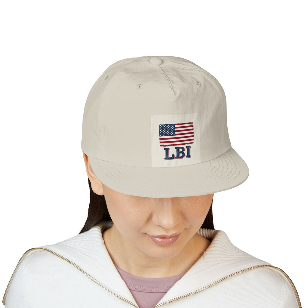 AMERICAN FLAG LBI  Embroidered Globe Baseball Hat