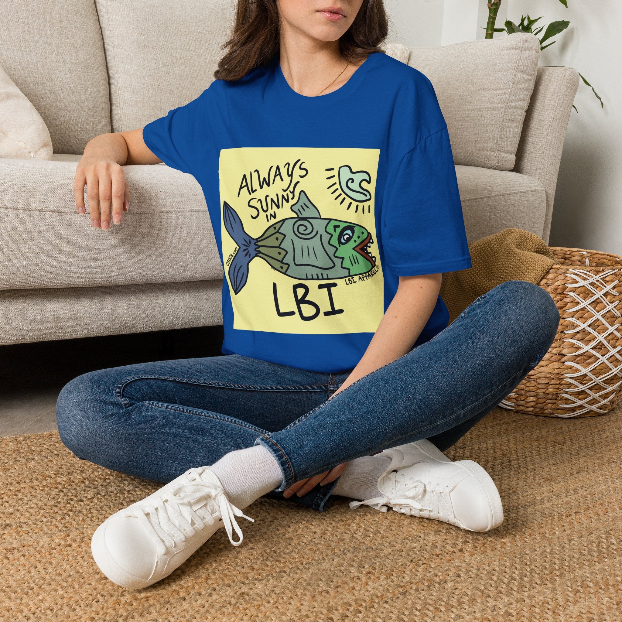 Always Sunny in LBI T-Shirt — Beachy Fish Graphic Tee