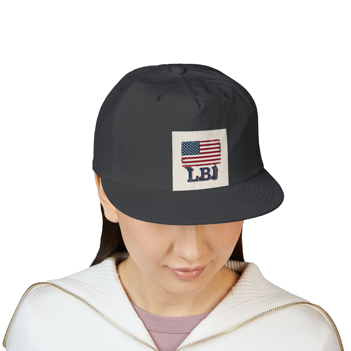 AMERICAN FLAG LBI  Embroidered Globe Baseball Hat