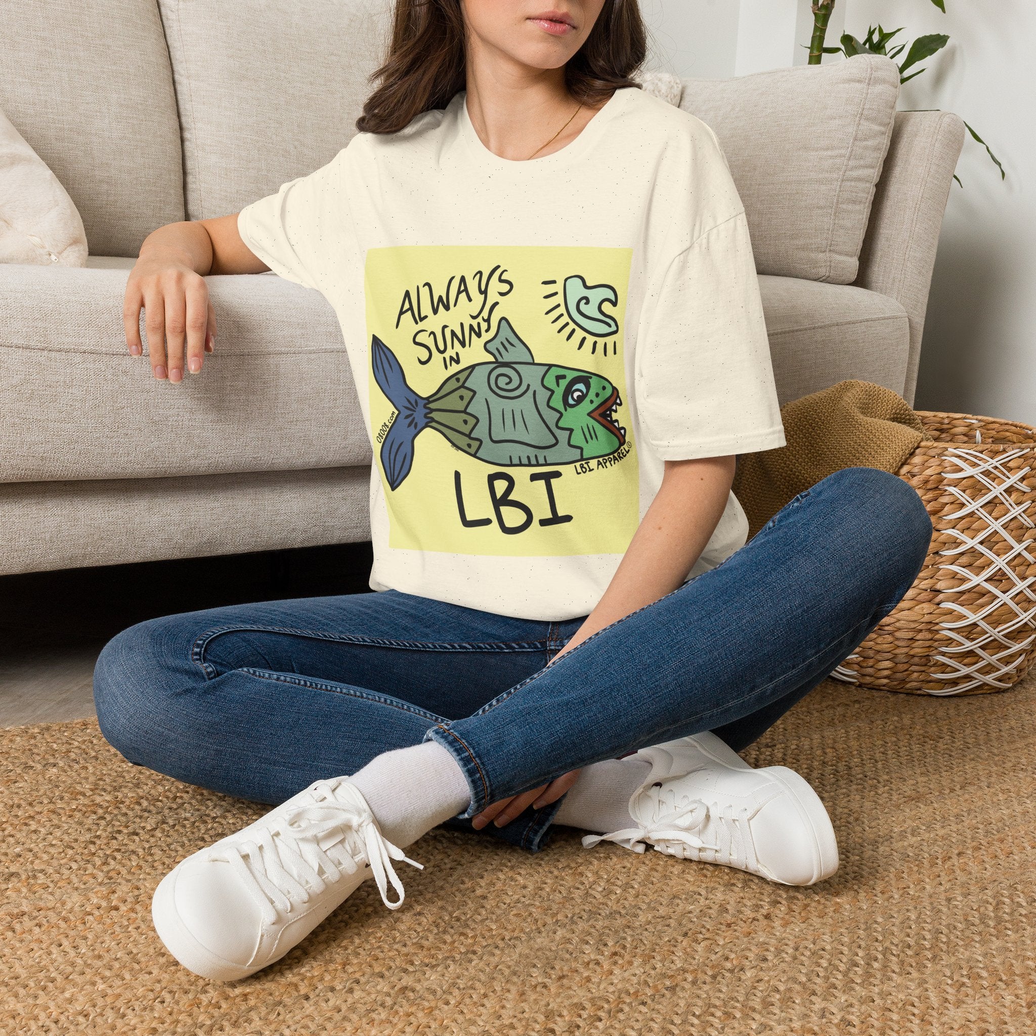 Always Sunny in LBI T-Shirt — Beachy Fish Graphic Tee