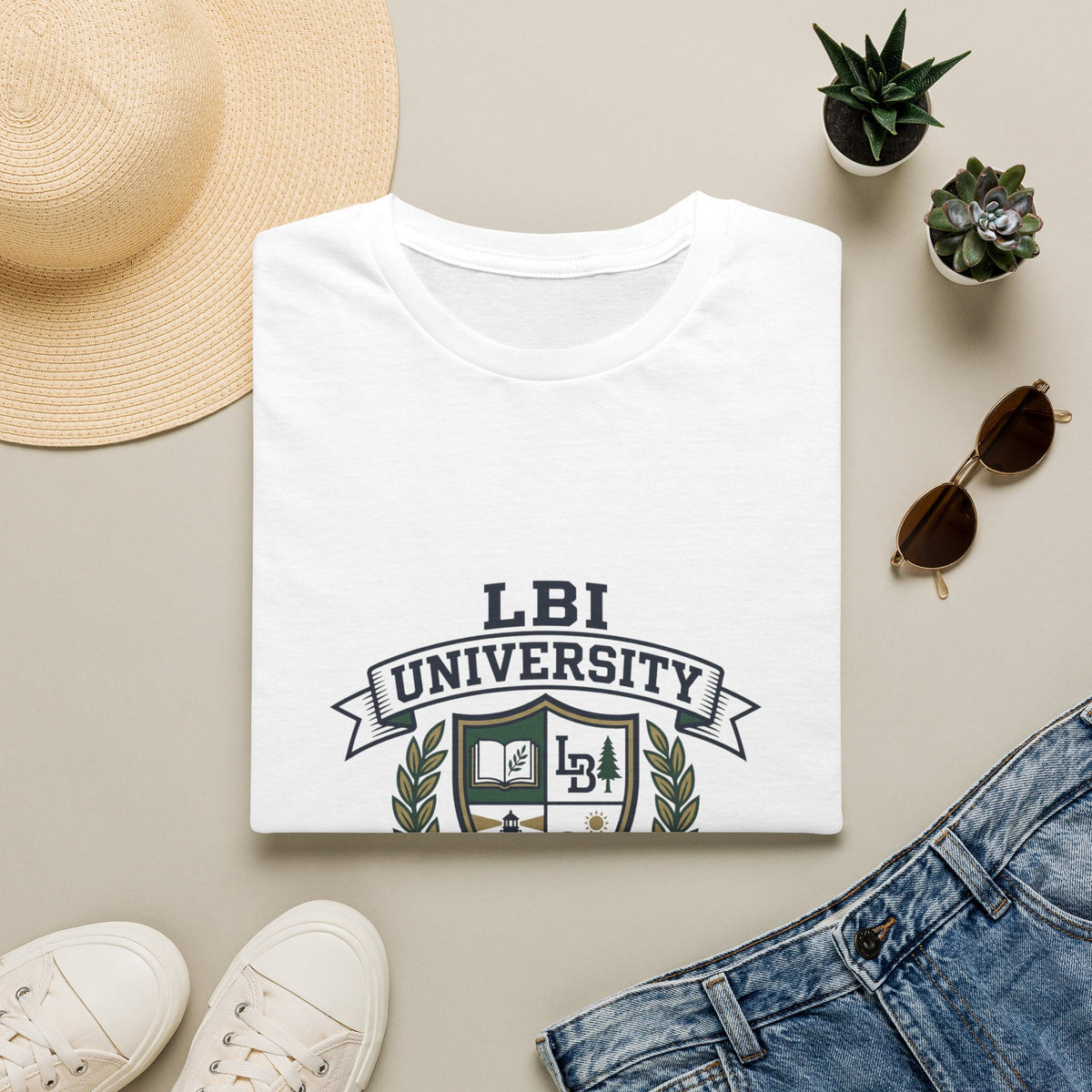 LBI UNIVERSITY 08008 T‑Shirt Trademarked