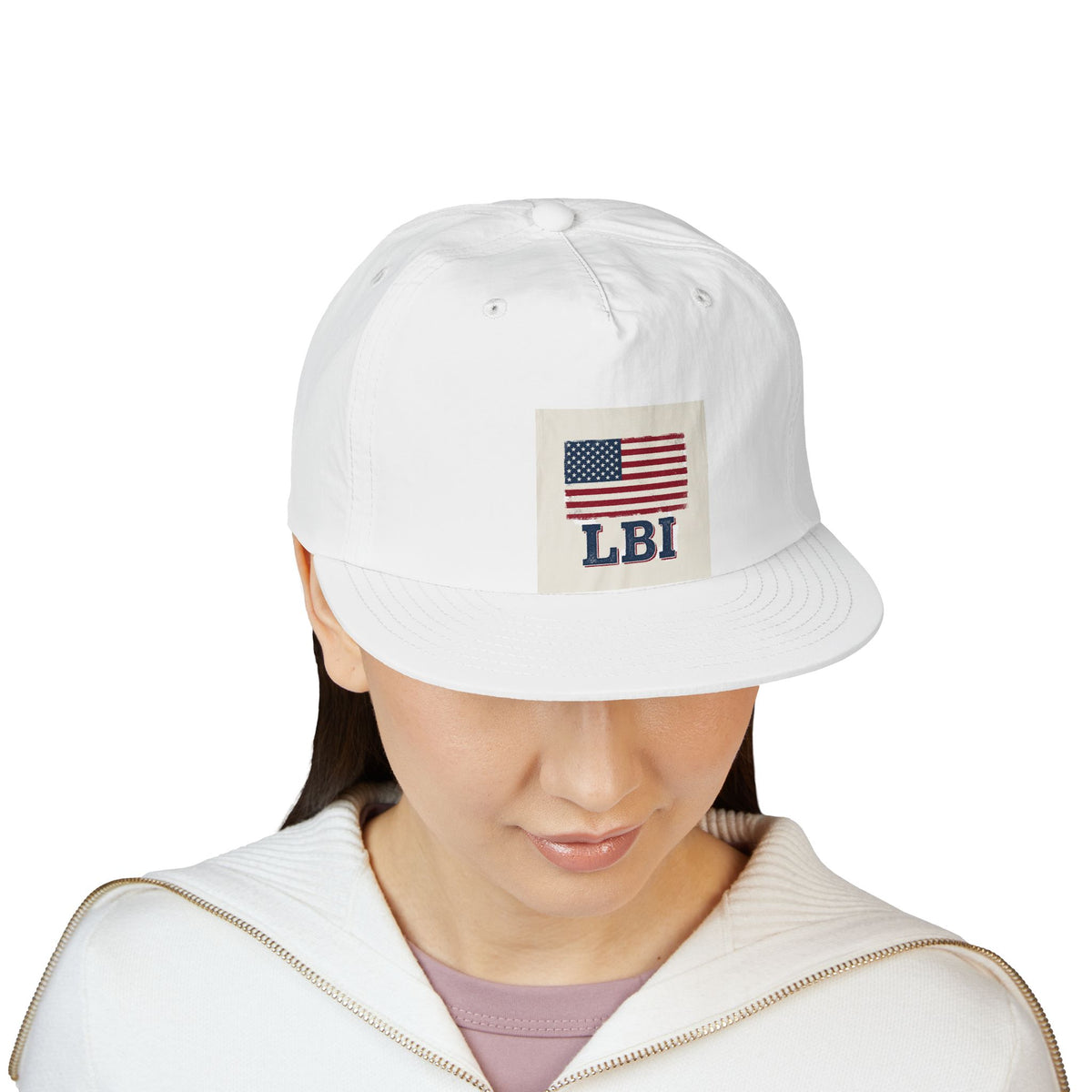 AMERICAN FLAG LBI  Embroidered Globe Baseball Hat