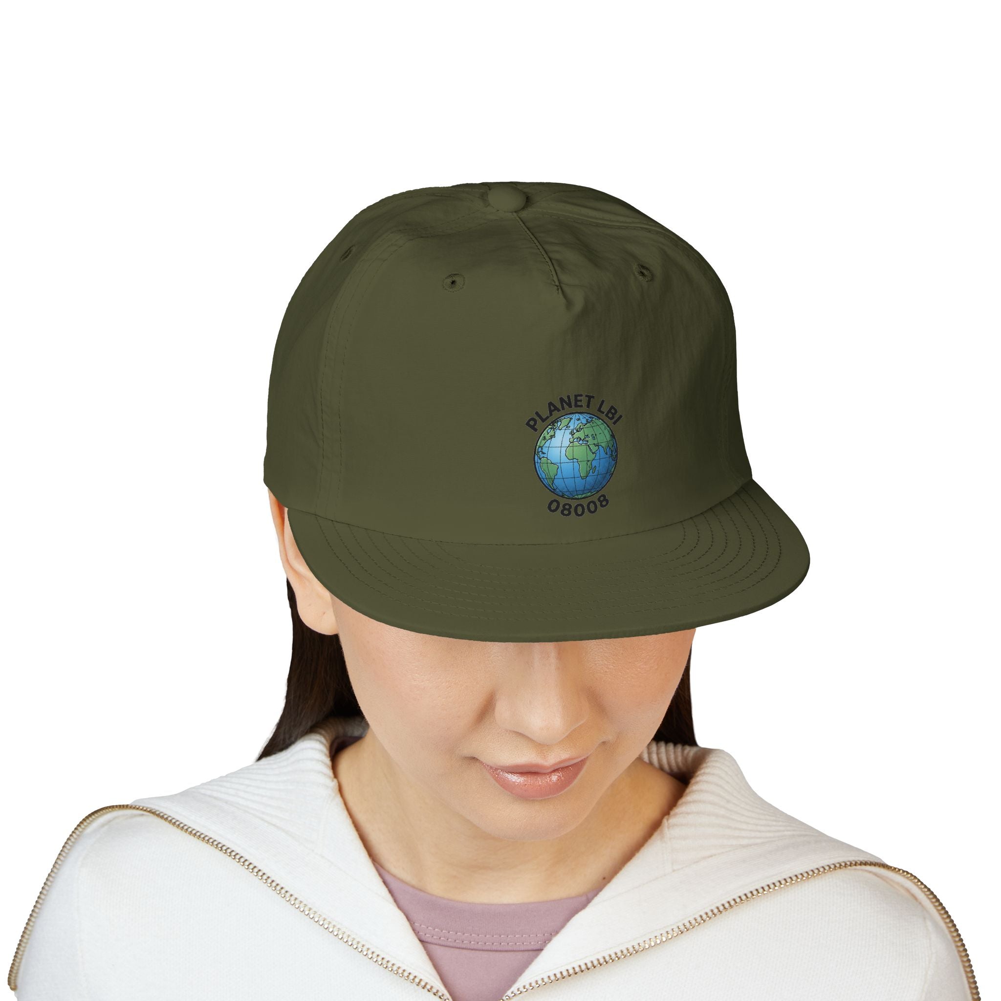 Surf Cap — 'Planet LBI ' Embroidered Globe Baseball Hat