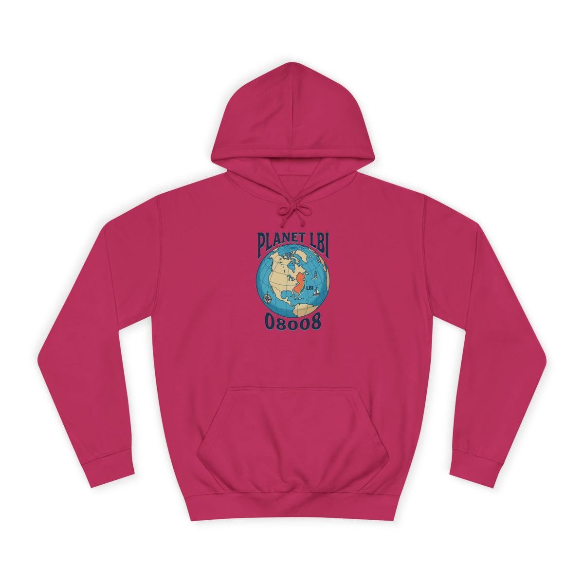Planet LBI Hoodie — Earth Graphic Eco-Friendly Sweatshirt