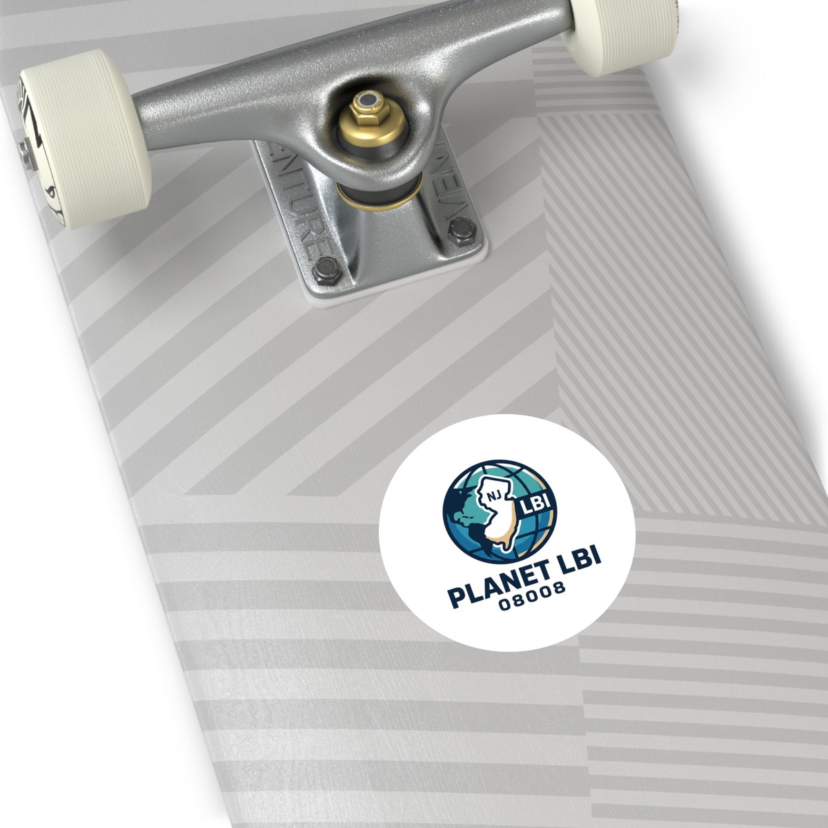 Planet LBI 08008 Round Sticker — Globe Logo Waterproof Laptop Sticker