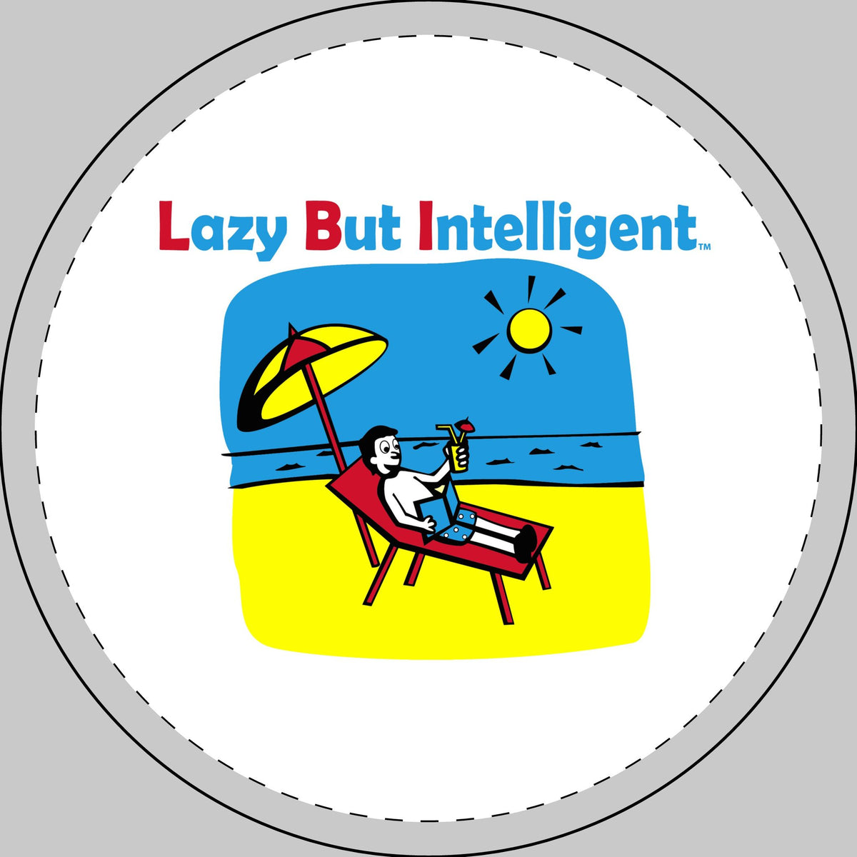 LAZY BUT INTELLIGENT Car Magnet — LBI